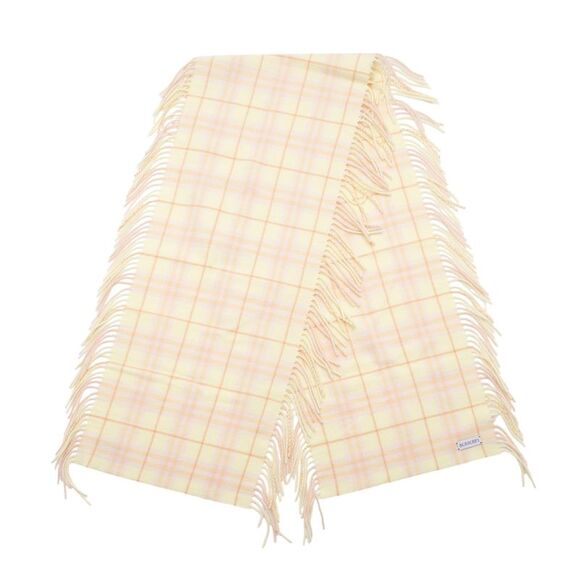 Burberry Cashmere Vintage Check Fringed Scarf - Picture 1 of 4